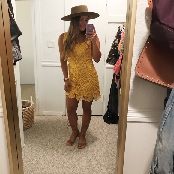 Lulus Dresses & Skirts - Lulu's Sunshine Yellow Crochet Lace Mini Dress